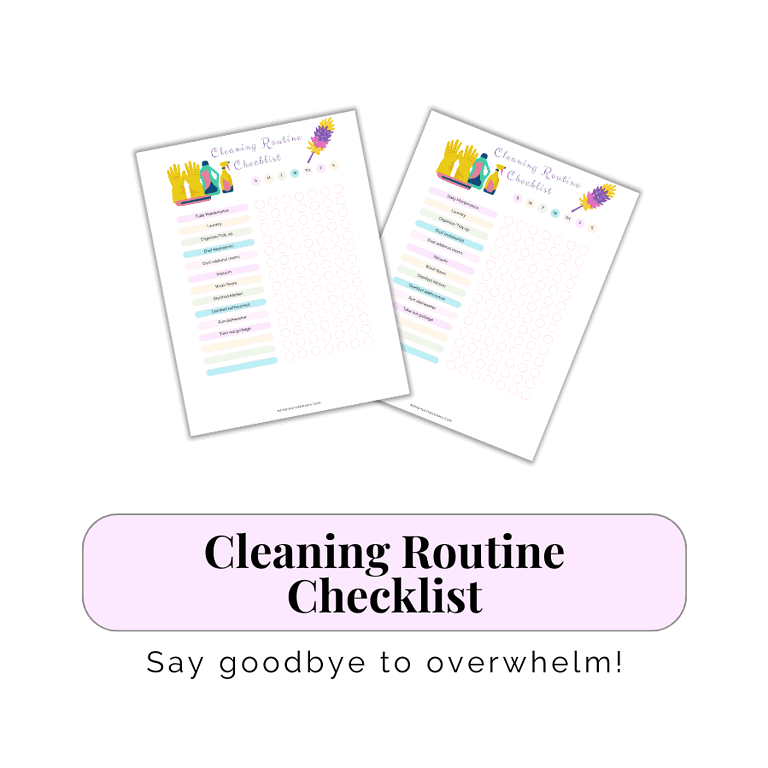A Weekly Cleaning Schedule You'll Actually Stick To! - Mending Time, Mama!